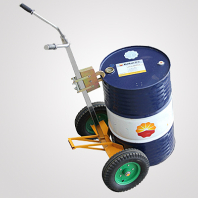 充气橡胶轮油桶搬运车 - 鹰嘴结构,咬合力强,轮适用于粗矿的路面